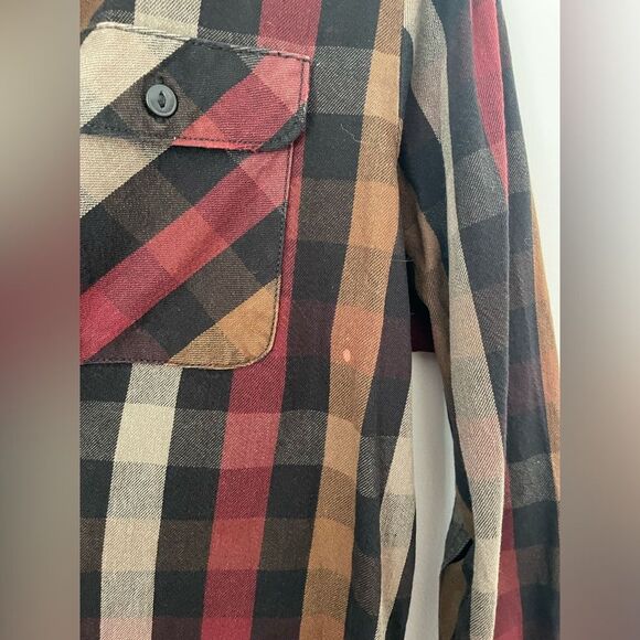 Harley Davidson Heavyweight Long Sleeve Flannel Embroidered Back Graphics Sz xL - Picture 4 of 7